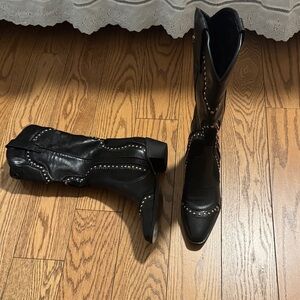 Black Studded Women's Boots